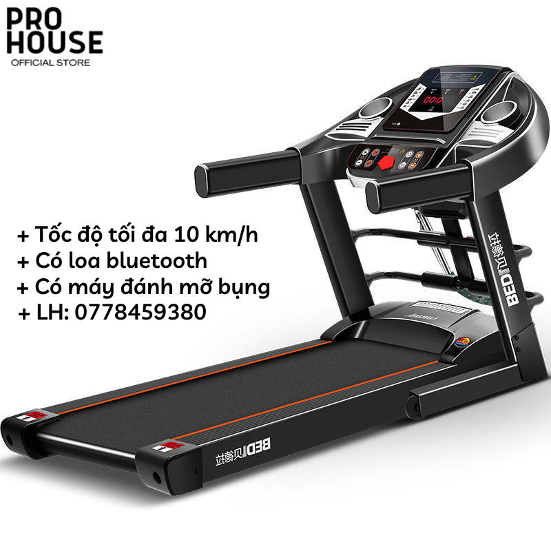 Máy chạy bộ đa chức năng tại nhà F5 cao cấp tốc độ tối đa 10 km/h, công suất 3.5Hp, có loa bluetooth và máy đánh mỡ bụng, khung thép bền bỉ - Bào hành 24 tháng toàn quốc