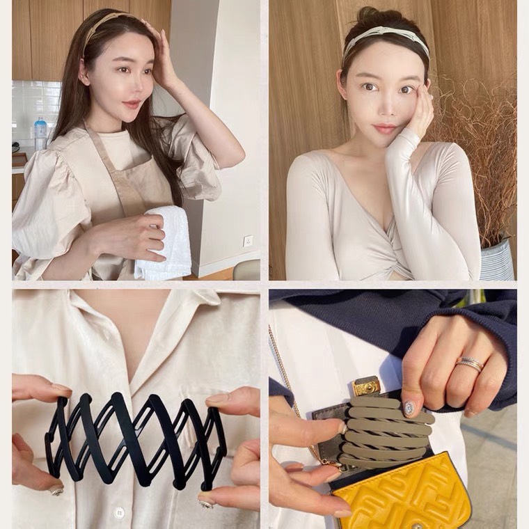 ❣️meowmeowstore❣️ cài tóc gấp gọn xinh xắn tiện lợi, bờm tóc gấp gọn❣️ ảnh meowmeowstore❣️