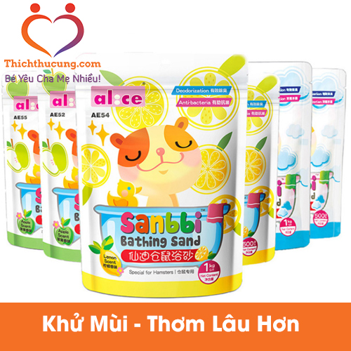 Cát Tắm Cao Cấp Cho Chuột Hamster Alice - 1Kg - Khử Mùi Tốt - Thơm Lâu