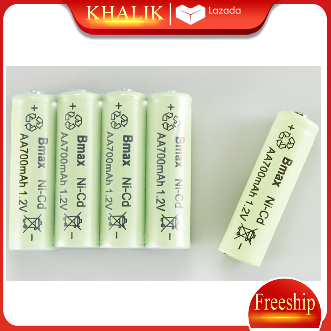 Vỉ 04 viên pin tiểu sạc lại, pin AA 700mAh - 1,2V Ni-cd