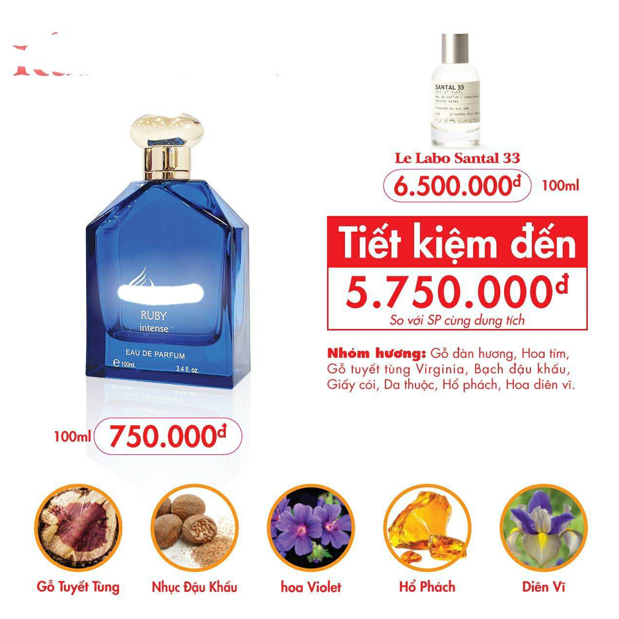 Nước hoa Ruby Intense_100ml