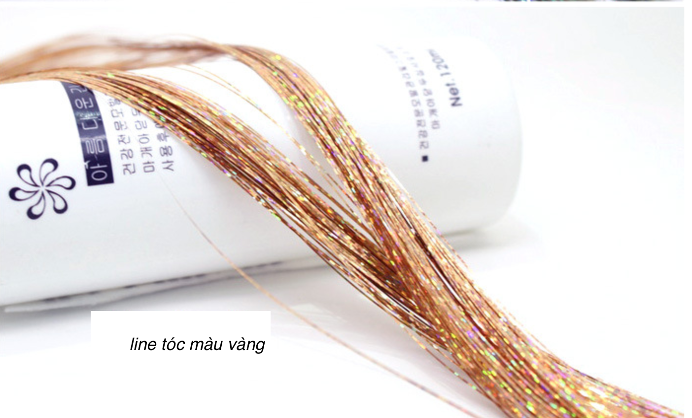 Line tóc cột đẳng cấp kim tuyến đủ màu- dài 100-120cm mỗi tép nặng 3d- mua 5 line tặng 1 line