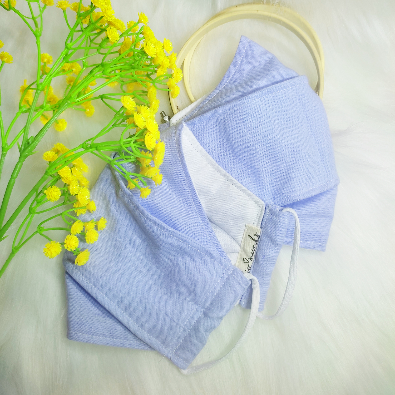 Khẩu Trang vải 3D linen 4 lớp unisex cho nam & nữ