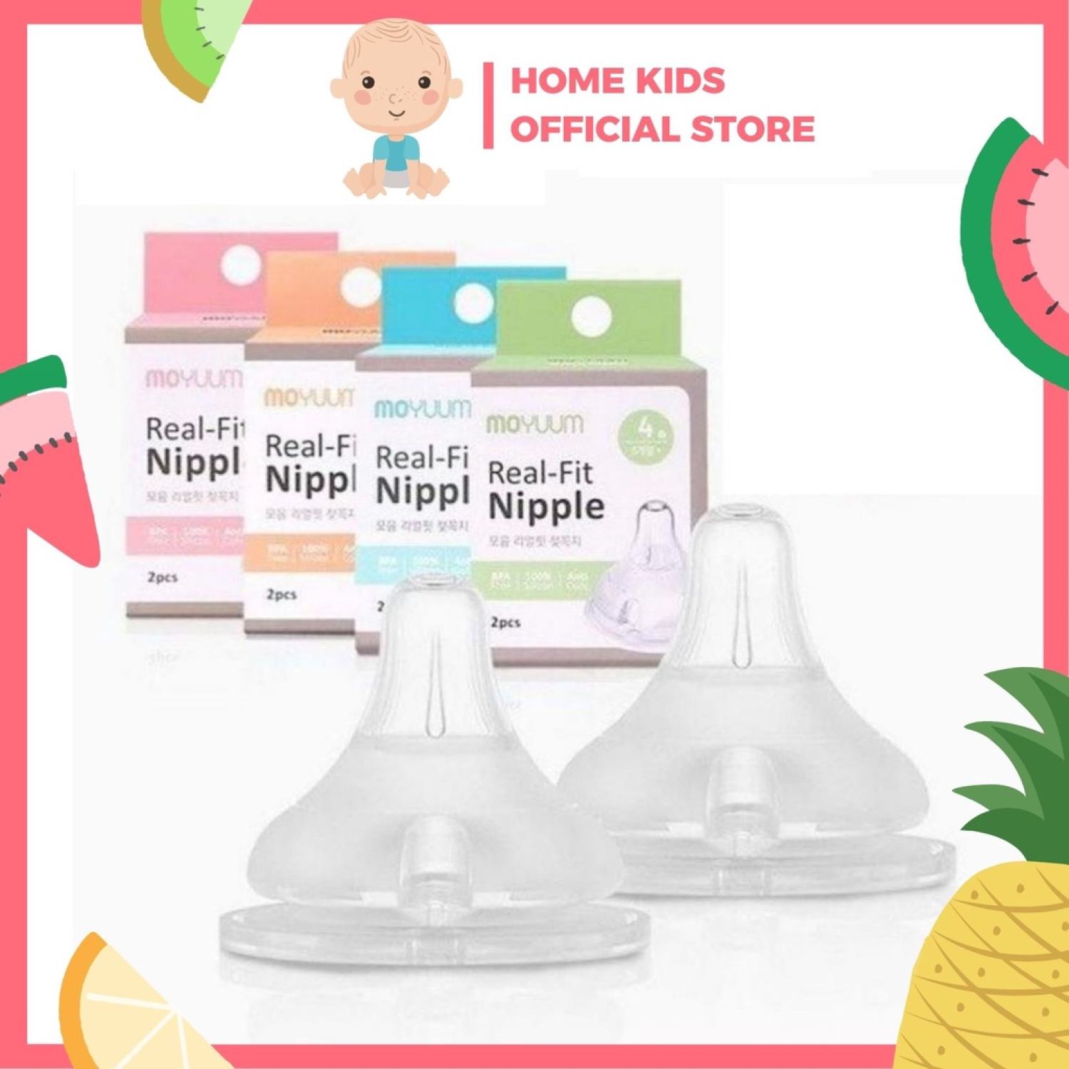 Núm ty bình sữa moyuum hàn quốc