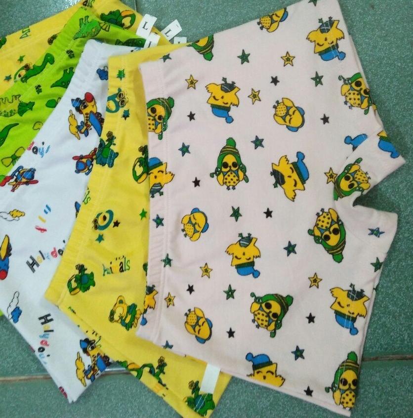Quần chip đùi bé trai - coton lụa - set 10 cái - quần lót con trai
