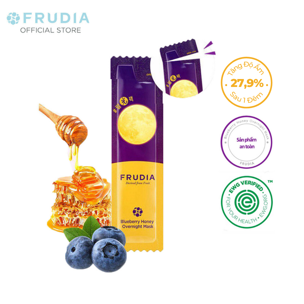 Mặt Nạ Ngủ Cấp Ẩm Chiết Xuất Việt Quất Mật Ong Frudia Blueberry Honey Overnight Mask 5ml/1pcs