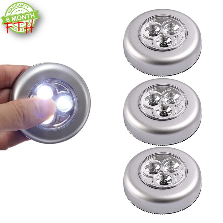 [HCM]Bóng Đèn Led Dán Tường 3 Bóng Siêu Sáng - Đèn LED Dán Tường 3 Bóng Cảm Ứng Chạm - Đèn LED treo tường - Đèn