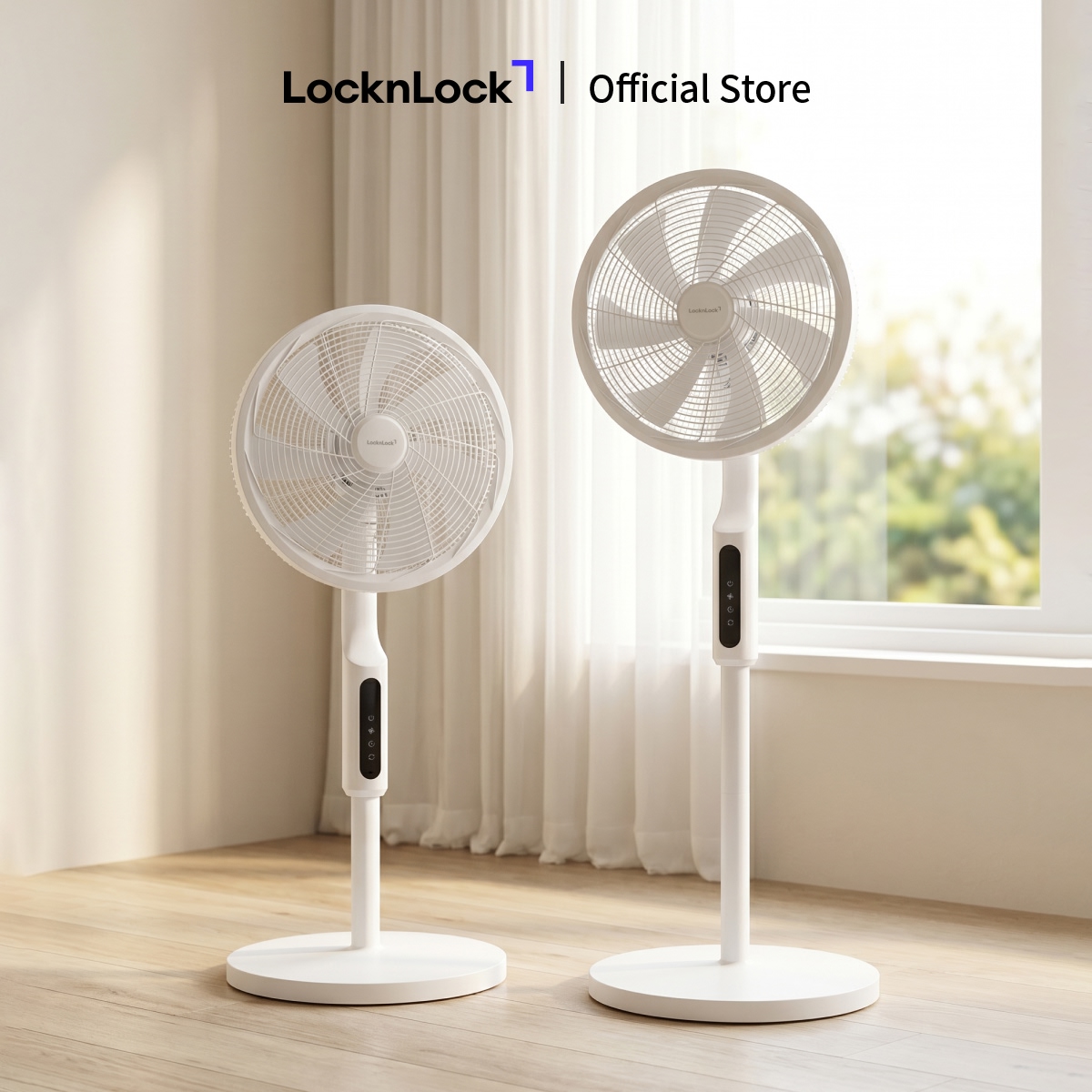 ENF166WHT-LocknLock Quạt đứng - 220-240 V, 50 Hz, 70 W - Màu trắng