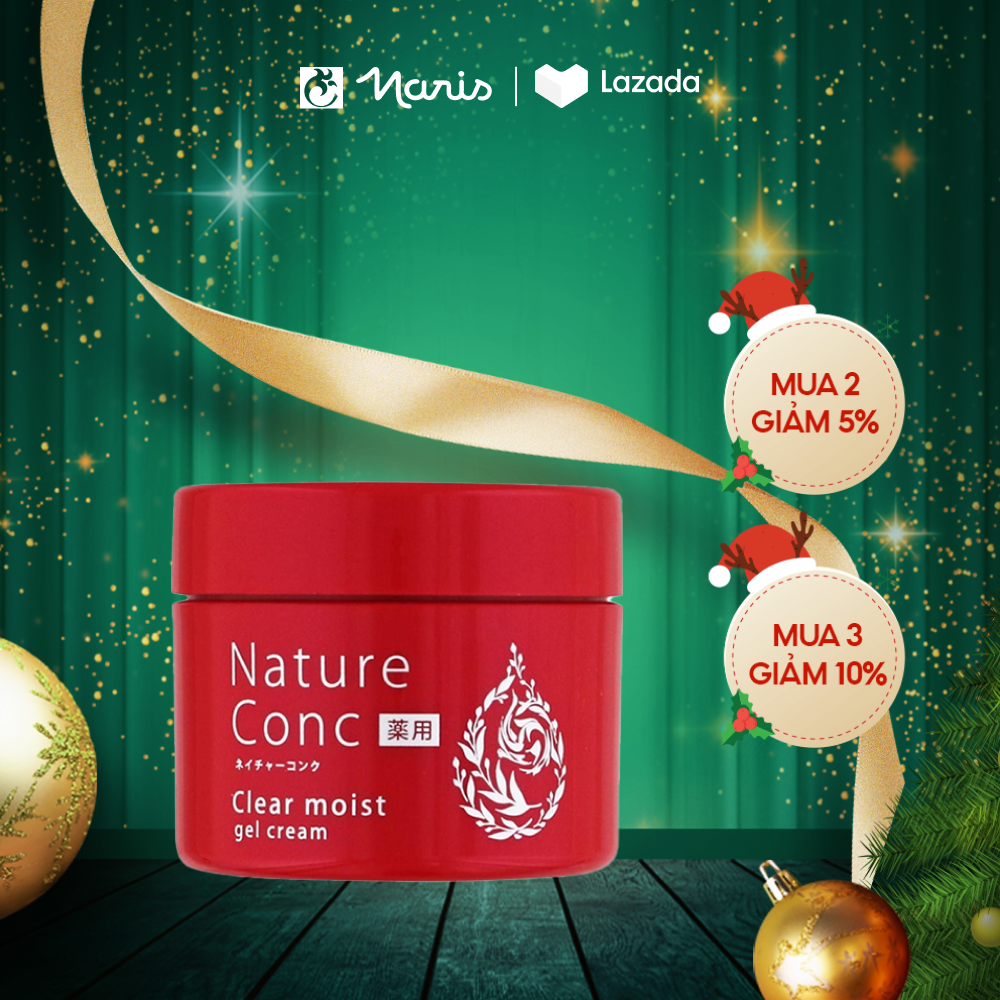 Kem dưỡng ẩm sáng da mặt Naris Nature Conc Clear Moist Gel Cream