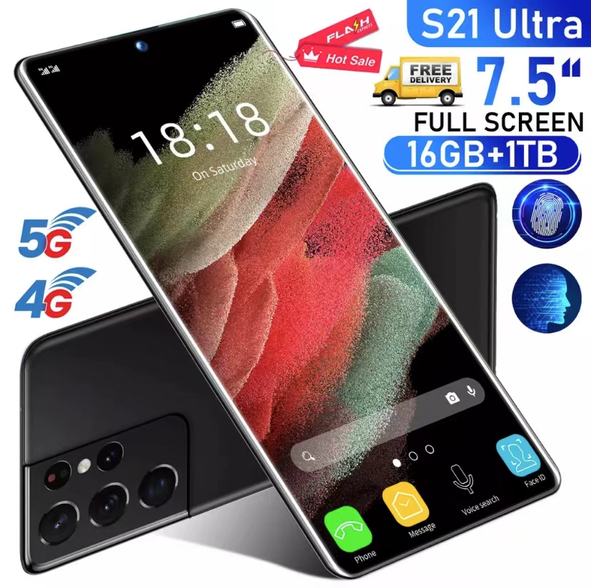 Top Lazmall chính thức được bán Galaxy S21 Ultra 5G Điện thoại di động Mobile Phone 6.8 inch FD điện thoại thông minh đt giá rẻ cho học sinh điện thoại gaming