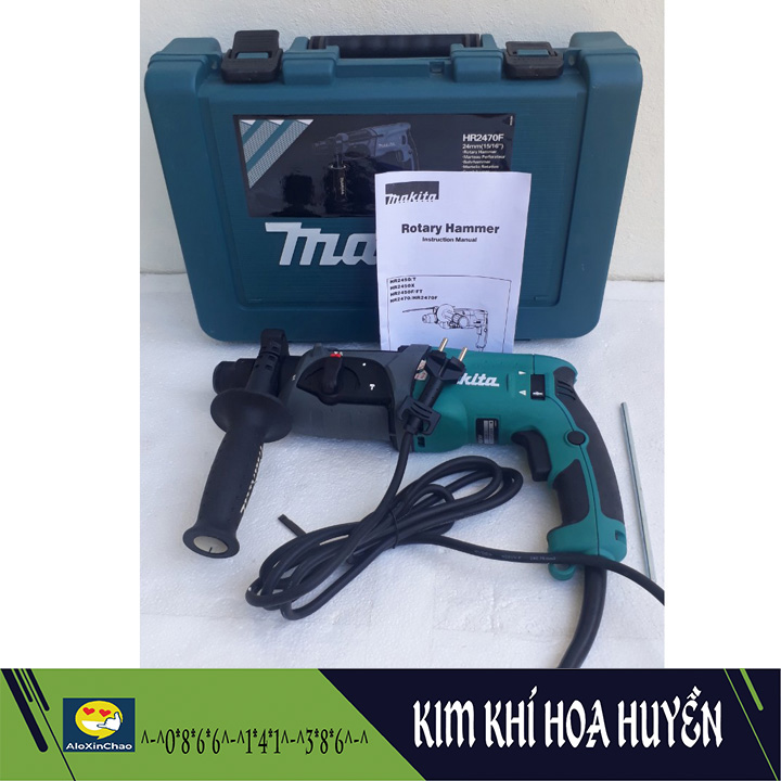 MÁY KHOAN BÊ TÔNG MAKITA-HR2470F 3 CHỨC NĂNG , máy khoan bê tông , máy khoan máy đục - Máy khoan bê tông Makita - BH 6 tháng