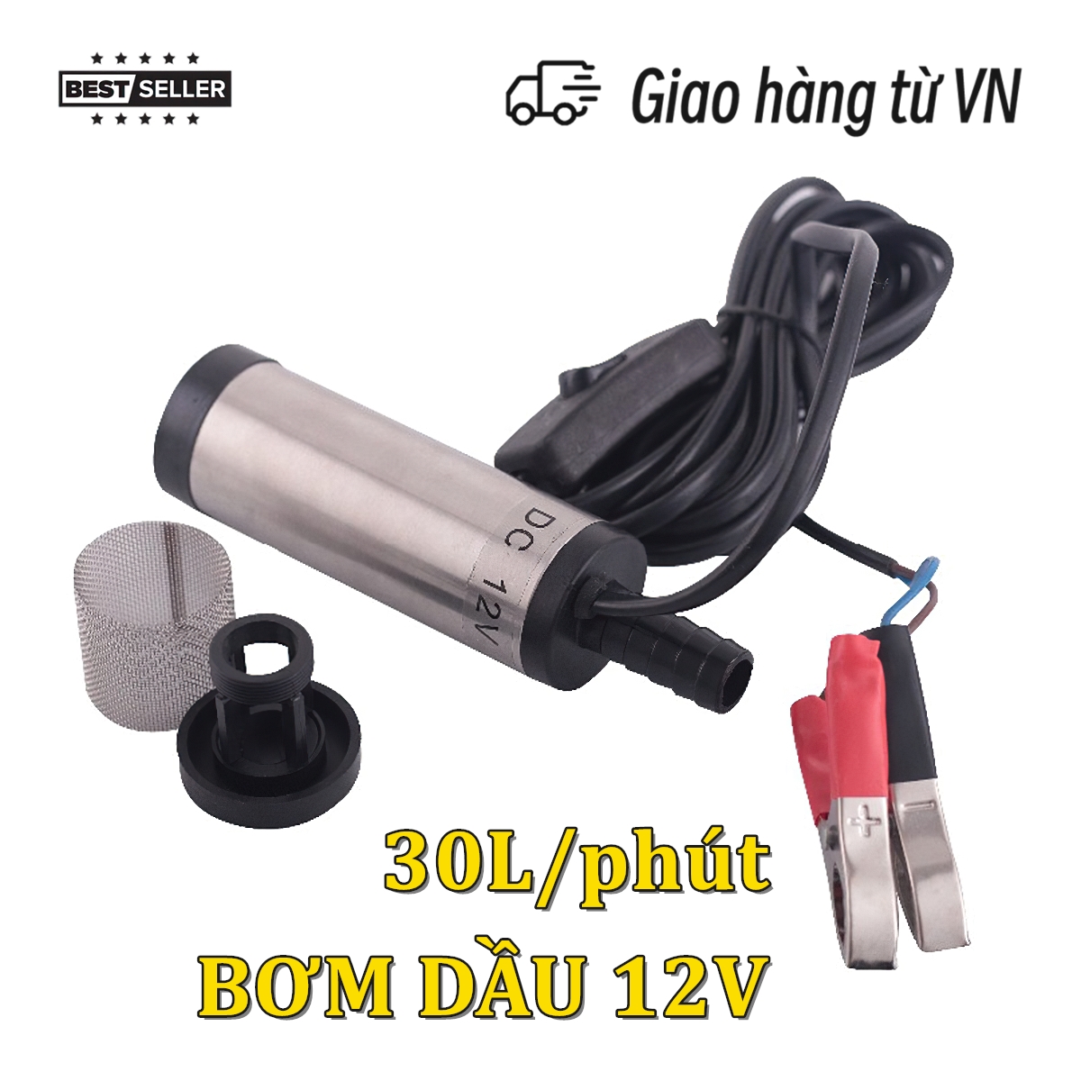Bơm nước mini 12v, bơm dầu 12v, bơm dầu, bơm 12v