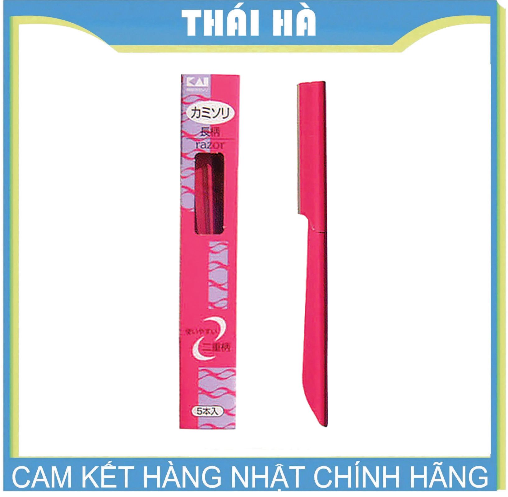 Dao Cạo Lông Mày KAI Nhật Bản (Set 5 Cái) Dùng Để Tỉa Chân Mày Và Cạo Lông