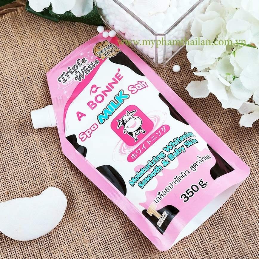 Muối tắm tẩy tế bào chết chiết xuất sữa bò a bonne spa milk salt 350g