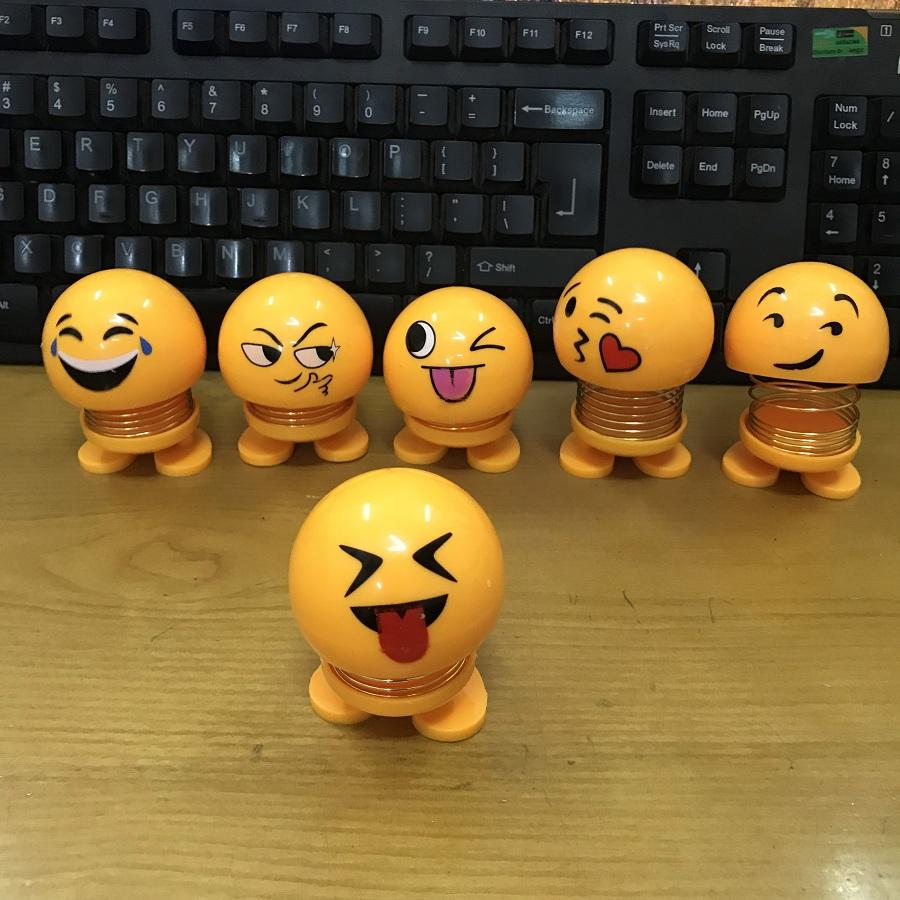 Bộ 6 thú nhún lò xo siêu hot, thú nhún Emoji biểu cảm dễ thương, 6 con 6 mẫu khác nhau