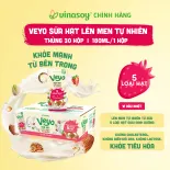 Thùng Veyo Sữa hạt lên men tự nhiên Vị Dâu Nhật (30hộp x 180ml)