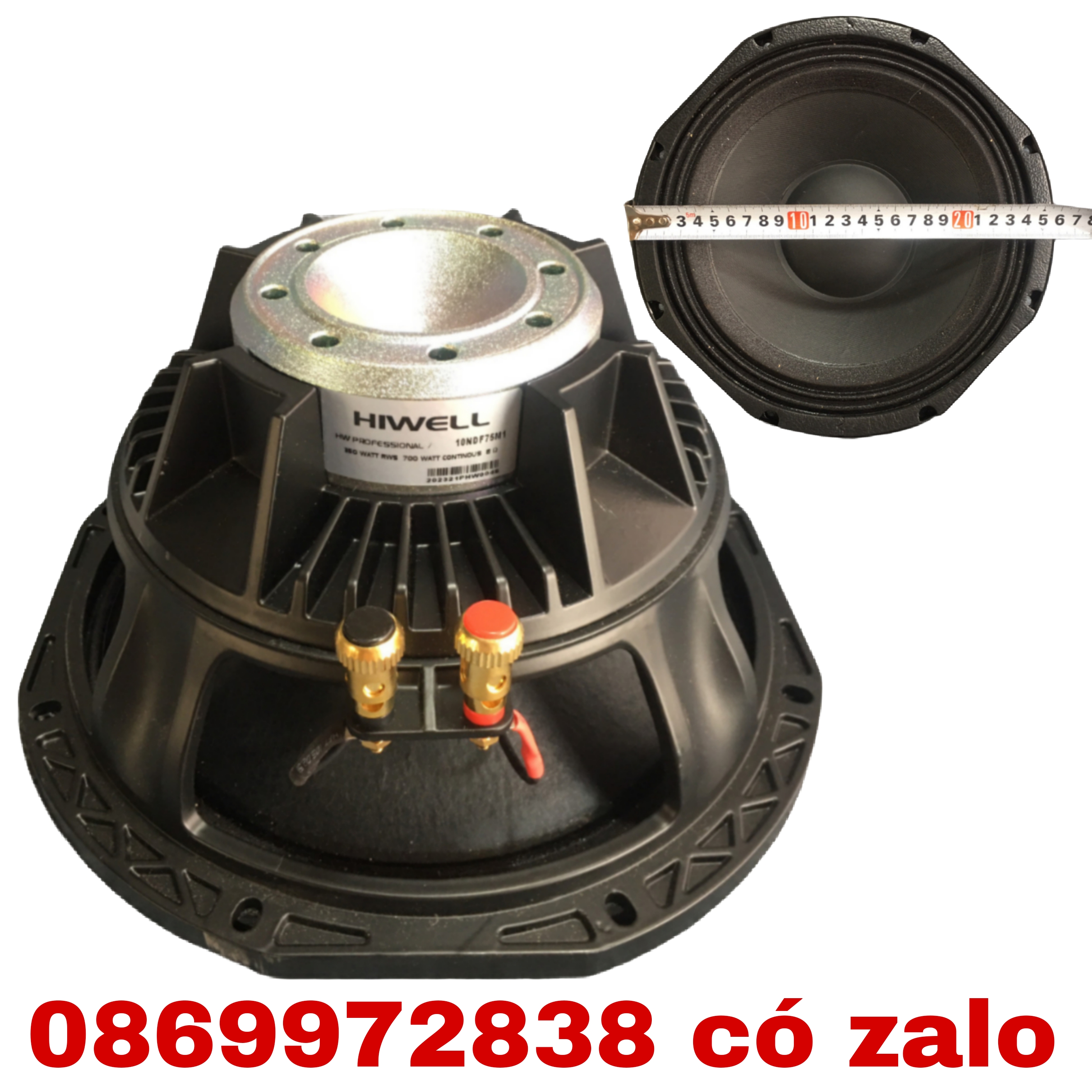 Loa bass 25 neo hiwell coil 76 dây dẹt - xương nhôm - giá một loa