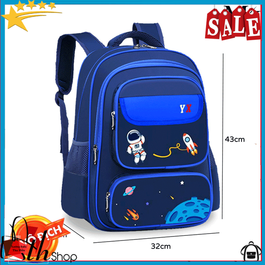 [SIZE 43CM] Balo nam nữ cho học sinh từ lớp 3 đến lớp 9 cặp sách nhiều ngăn dễ thương cho bé trai bé gái đi học tiểu học trung học