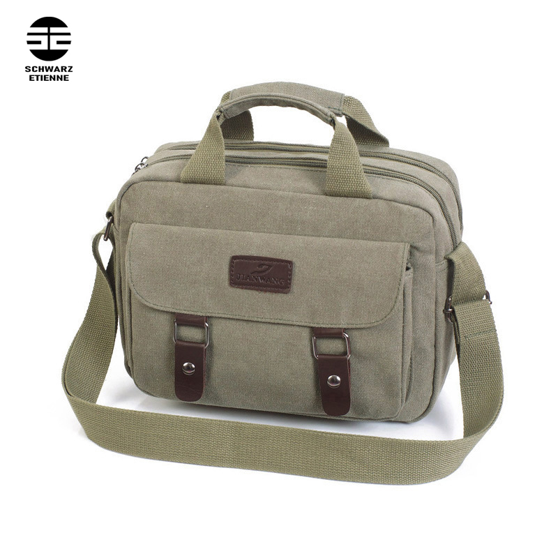 SCHWARZ ETIENNE Men s shoulder bag new large-capacity canvas messenger bag