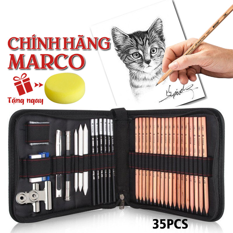 Chì Phác Thảo, Vẽ Truyền Thần Marco 21/24/29/35 Chi Tiết -  hàng xuất khẩu cao cấp, dễ dàng sử dụng