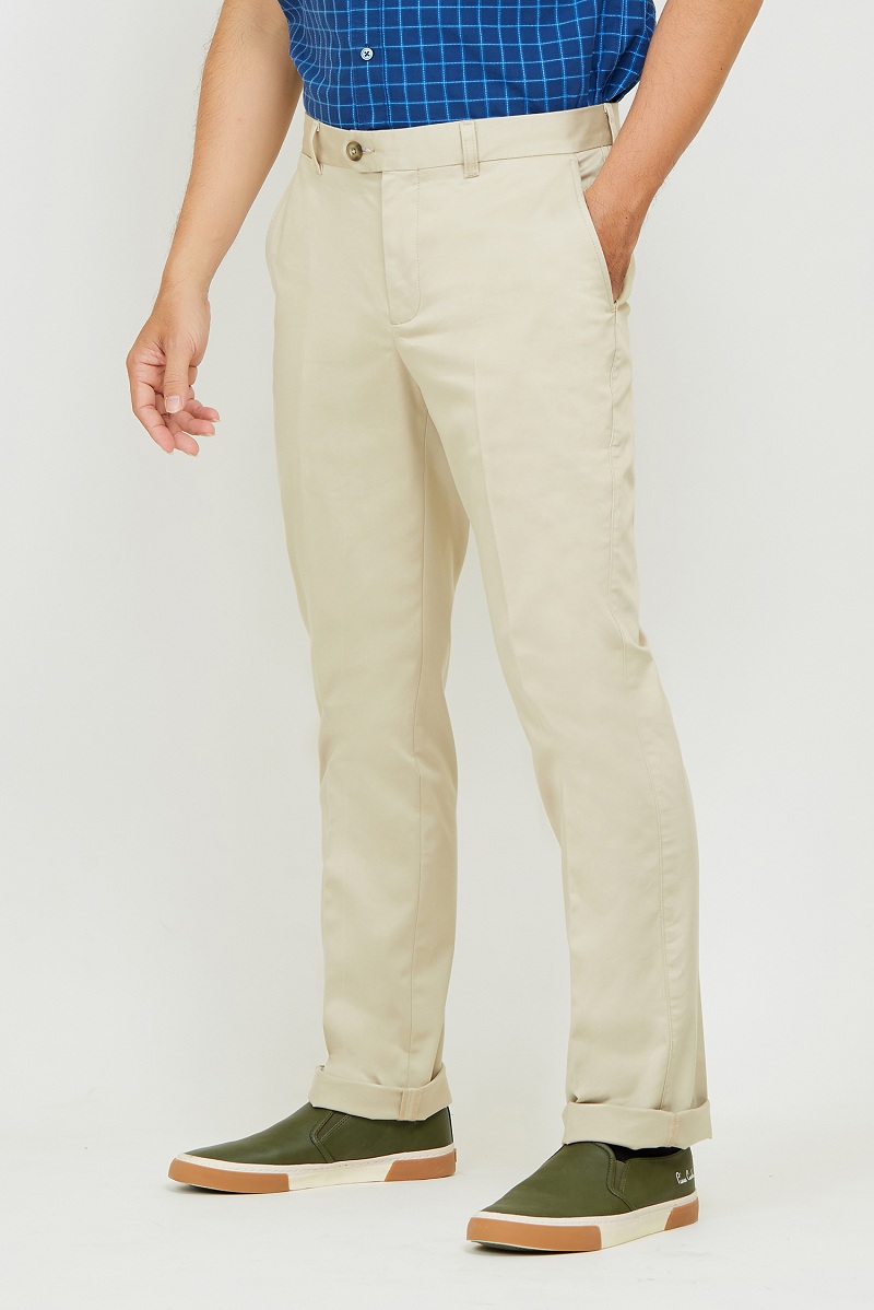 Quần Khaki Slimfit 0 ly xám trắng kem MKM06190414002573