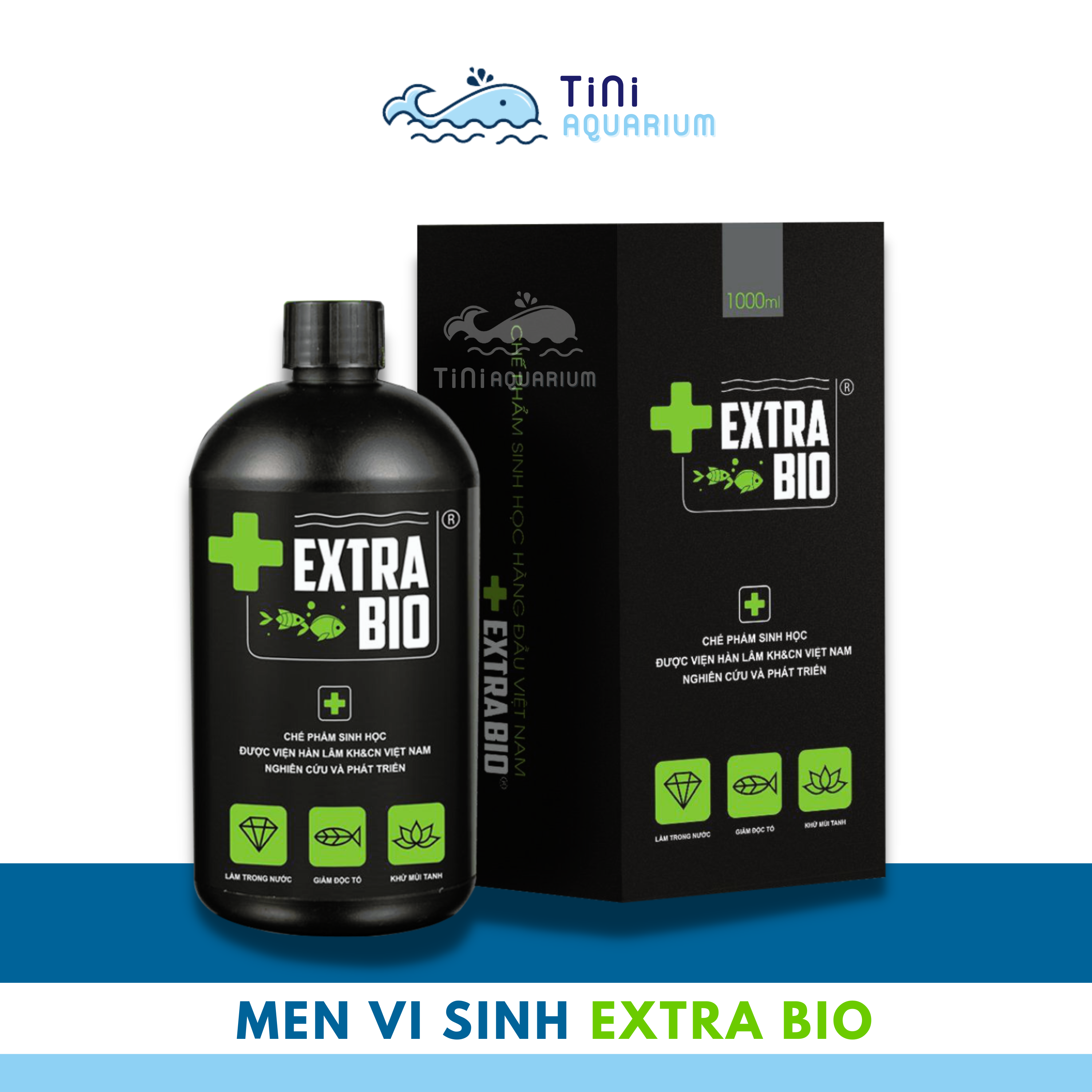 Vi sinh Extra Bio vi sinh làm trong nước bể cá cảnh chai dung tích 250ml 500ml 1000ml - vi sinh cao cấp cho hồ cá cảnh