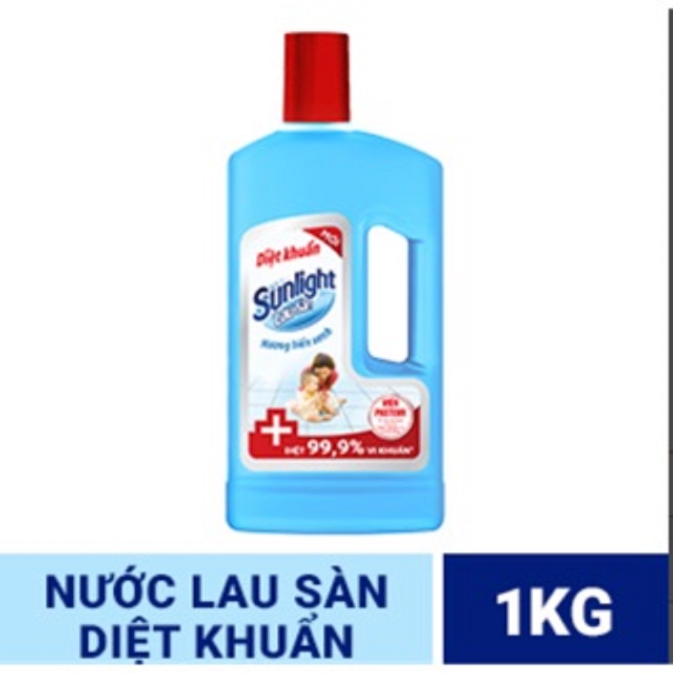 Nước Lau Sàn Sunlight Diệt Khuẩn Hương Biển Xanh Chai 1kg
