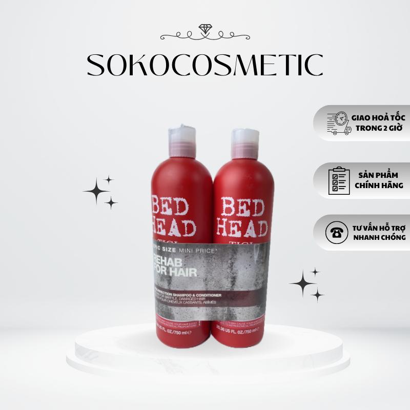 Cặp gội xả tigi 750ml/chai