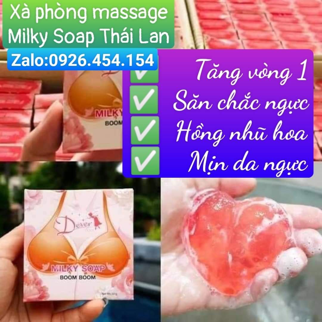 [HCM ship 1 ngày] Xà phòng nở ngực thái lan milky soap tăng size v1 3-5cm hàng chính hãng Evashop69