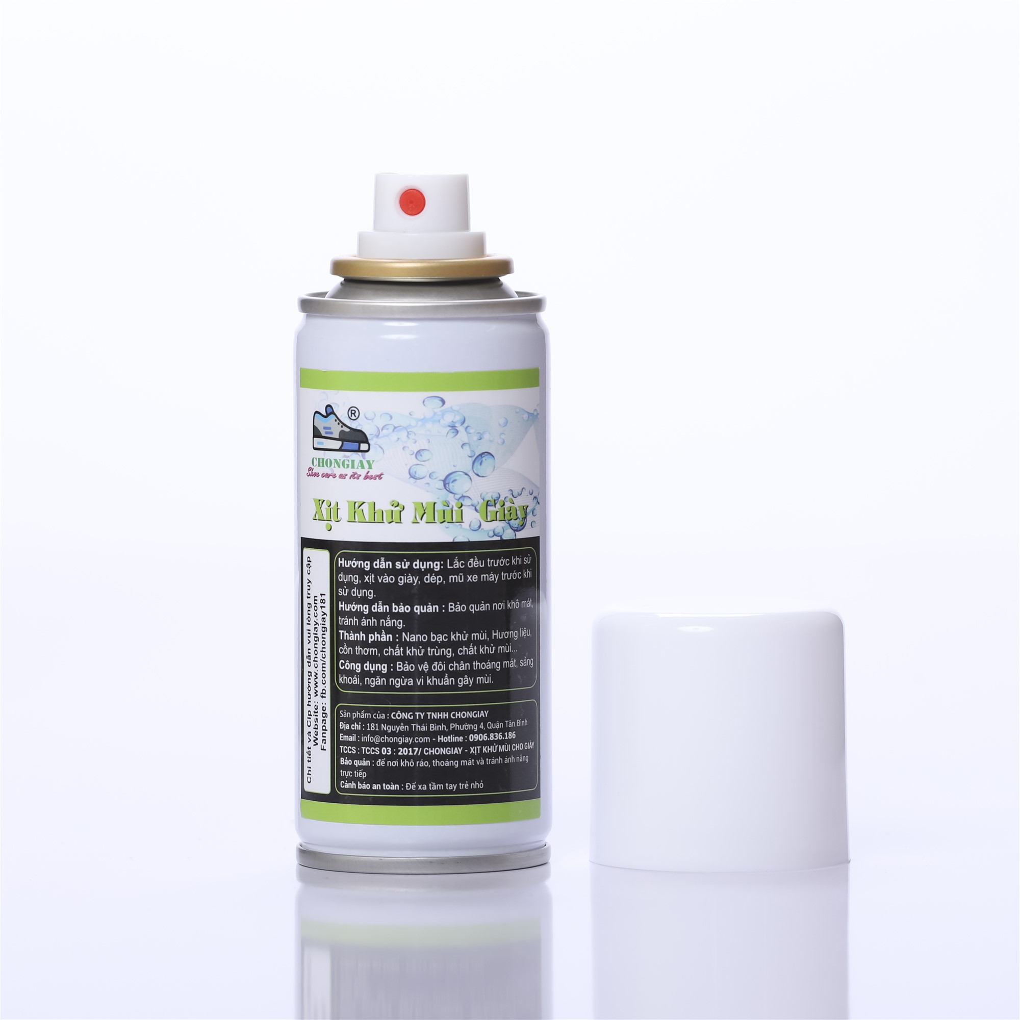 Chai Xịt Khử Mùi Giày CHONGIAY NaNo Bạc Mùi Dịu Nhẹ 75ml