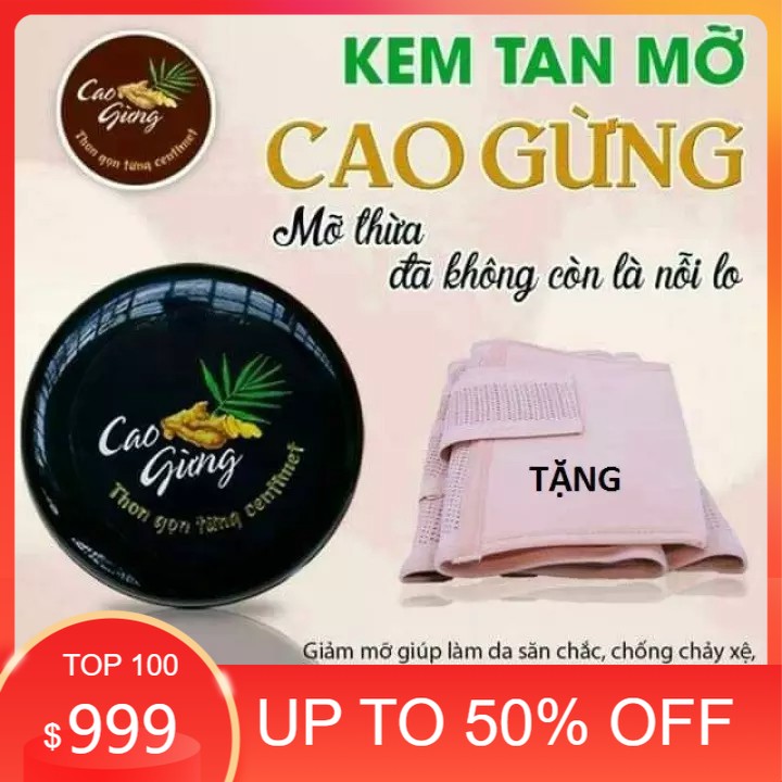 Kem tan mỡ cao gừng eo thon dáng đẹp