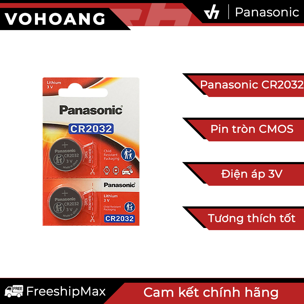 2 pin Panasonic CR2032 Lithium 3V - Pin nút / Pin CMOS
