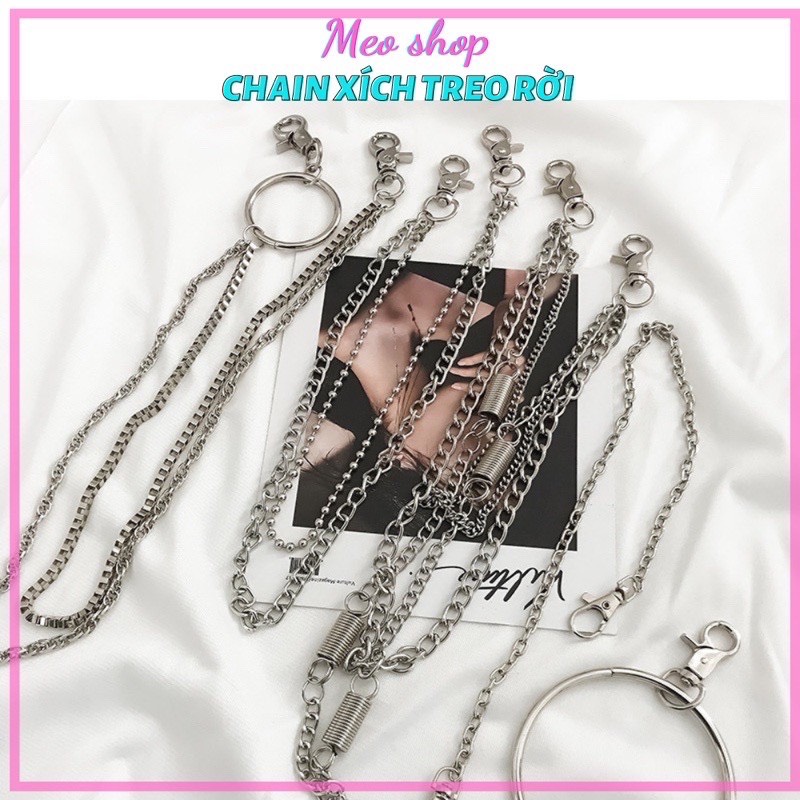 CHAIN XÍCH TREO QUẦN TÚI bán rời - Xích móc treo phụ kiện quần áo nam nữ cá tính xích treo túi xách 