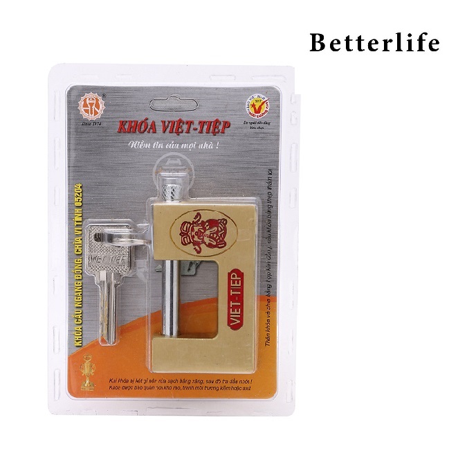 Ổ khoá việt tiệp cầu ngang loại lớn thần tài 84 x 52 ống phi 10mm - BetterLife