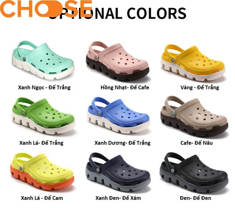 [HCM]Dép Sục Giày Sục Nam Nữ Cao Cấp Tặng Kèm Jitbitz Đế Xương Dép Quai Ngang Sport Cá Tính Thời Trang Cực Bền 3001