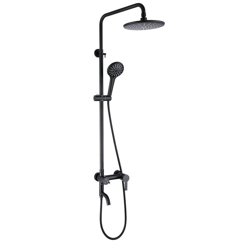 Cây sen tắm nóng lạnh cao cấp Tera Jet Black thân tròn