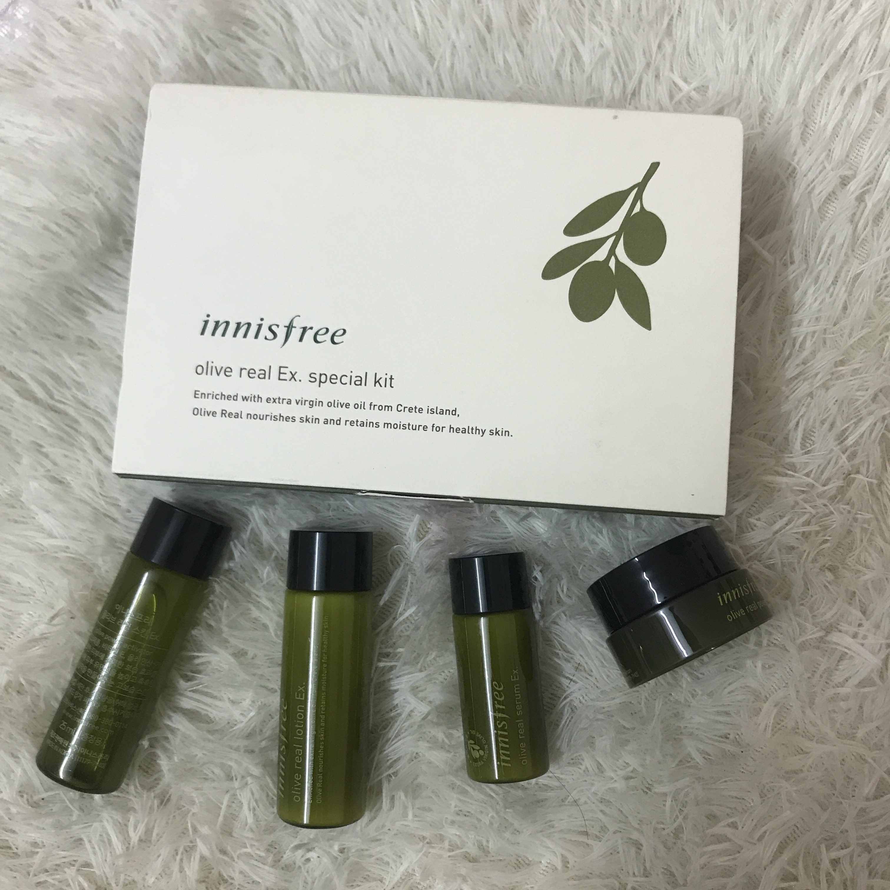 Bộ Dưỡng Cho Da Khô Innisfree Olive Real Ex. Special Kit 4 Sp [ Chính Hãng ]