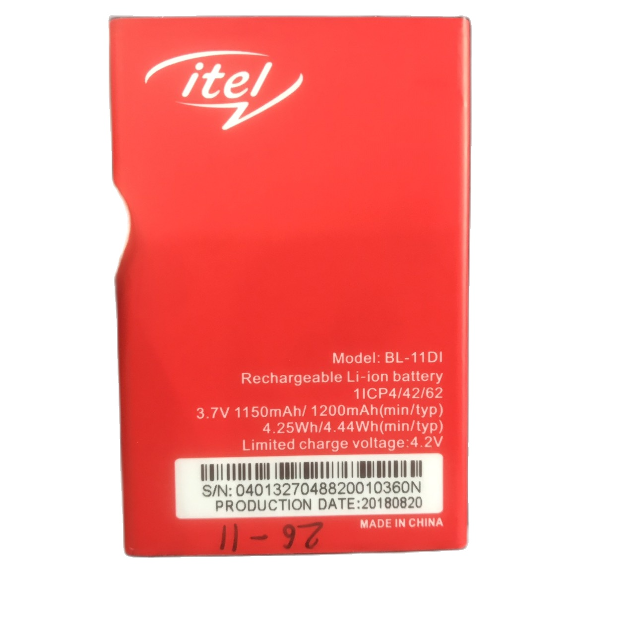 Pin iTel BL-11DI	it5025 | it6120	1200mAh 3.7V 4.44Wh