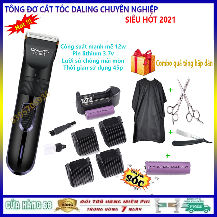 Tông đơ cắt tóc, tăng đơ cắt tóc gia đình, tông đơ cắt tóc trẻ em chuyên nghiệp, tông đơ cắt tóc không dây Daling 1045 cao cấp hơn tông đơ kemei ijchen, tông đơ 730, cắt tóc nam đẳng cấp - Cửa hàng 68g