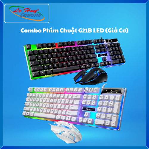 Combo Phím Chuột G21B LED Giả Cơ (Black/ White) - Hàng Chính Hãng