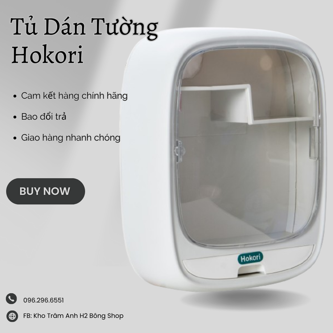 Tủ đựng mỹ phẩm đa năng dán tường phòng tắm - hàng nhựa việt nhật