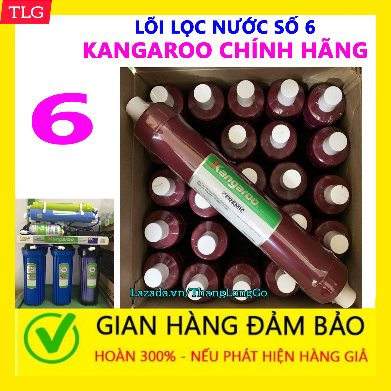 LÕI LỌC NƯỚC SỐ 6 CERAMIC KANGAROO CHÍNH HÃNG  LÕI CERAMIC KANGAROO