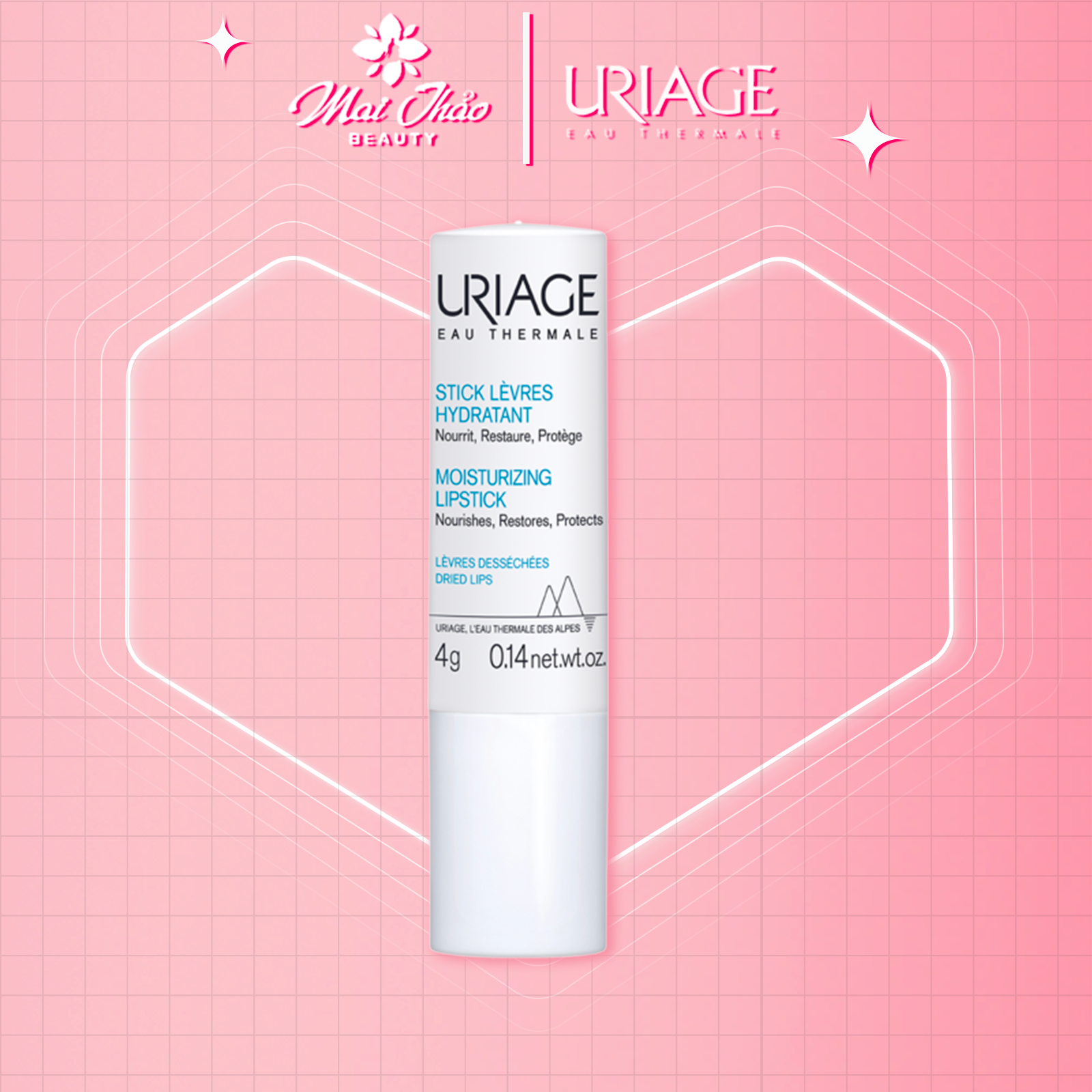 Son dưỡng môi uriage stick levres hydratant - 4g