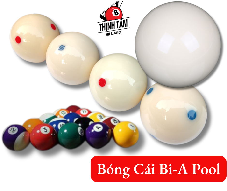 Bóng bida bi cái trắng bi-a lỗ 57mm