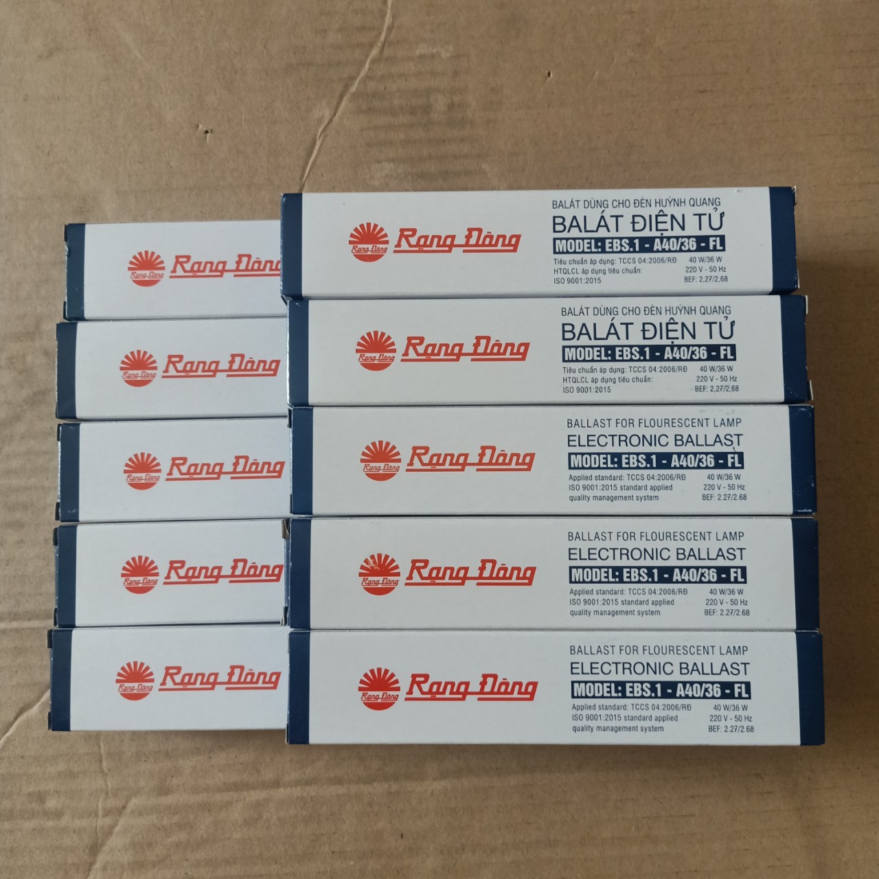 Bộ 10 ballast- tăng phô điện tử Rạng Đông dùng cho đèn huỳnh quang 40W