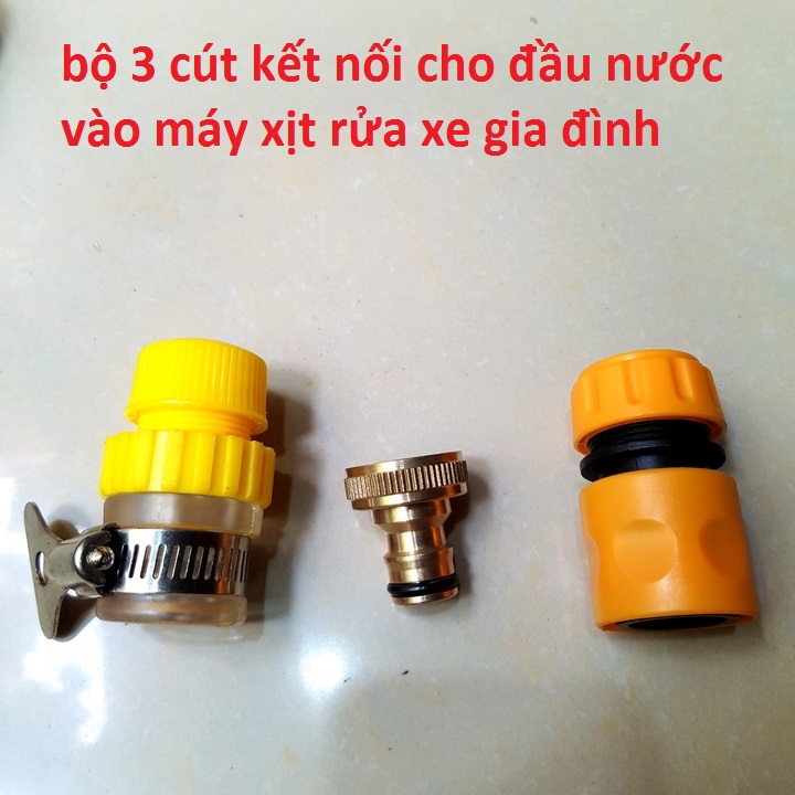 bộ 3 khớp nối nhanh đầu nước vào cho máy rửa xe nối đồng đầu nước vào cho máy rửa xe khớp nối nhanh máy rửa xe khớp nối nhanh ống nước máy rửa xe đầu lọc nước đồng - Cút lọc nước đầu vào máy rửa xe áp lực cao