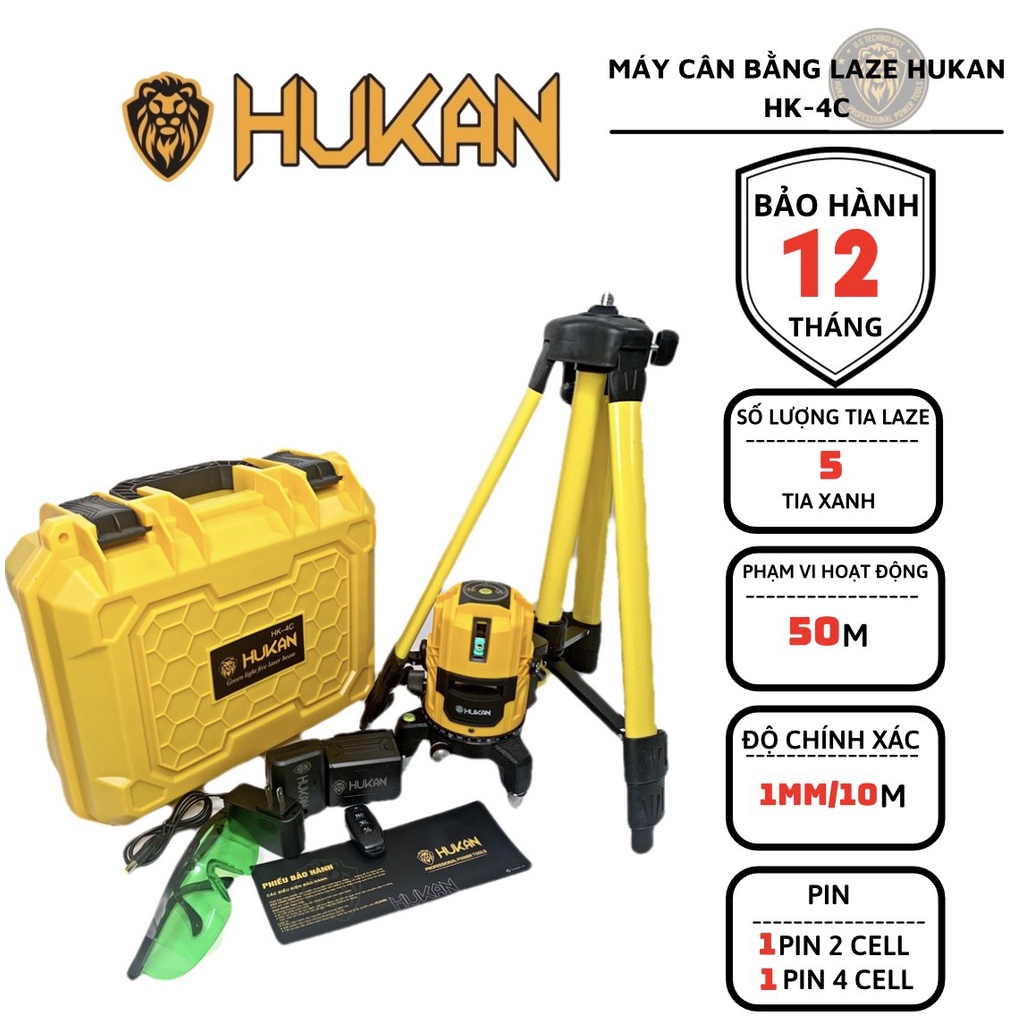 Máy Cân Bằng Laze HUKAN, Máy Bắn Cốt 5 Tia HK-4C Chính Hãng