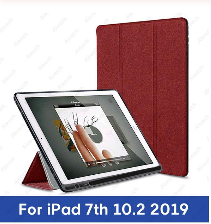 Bao da bọc vải iPad Gen 7 Gen 8 Gen 9 10.2 inch có khay đựng bút cảm ứng