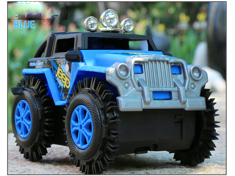 Xe Jeep đồ chơi cho bé, chạy pin chất liệu nhựa ABS an toàn cho bé, chi tiêt sắc sảo (màu xanh nước biển - chưa kèm pin)