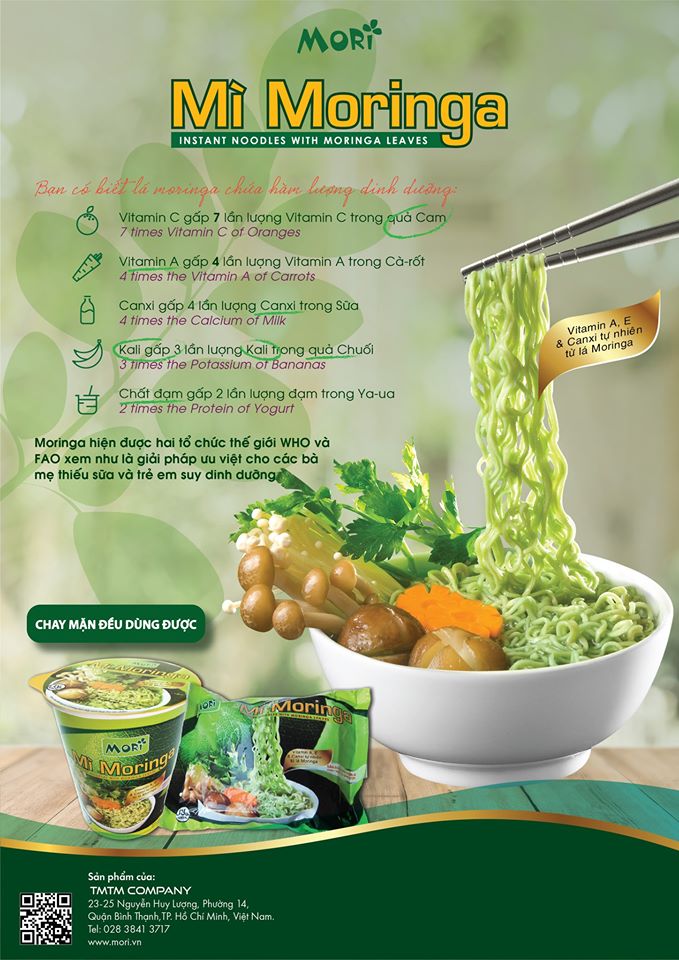 [HCM]Mì moringa - mì chùm ngây -mì gói 30 gói/ thùng